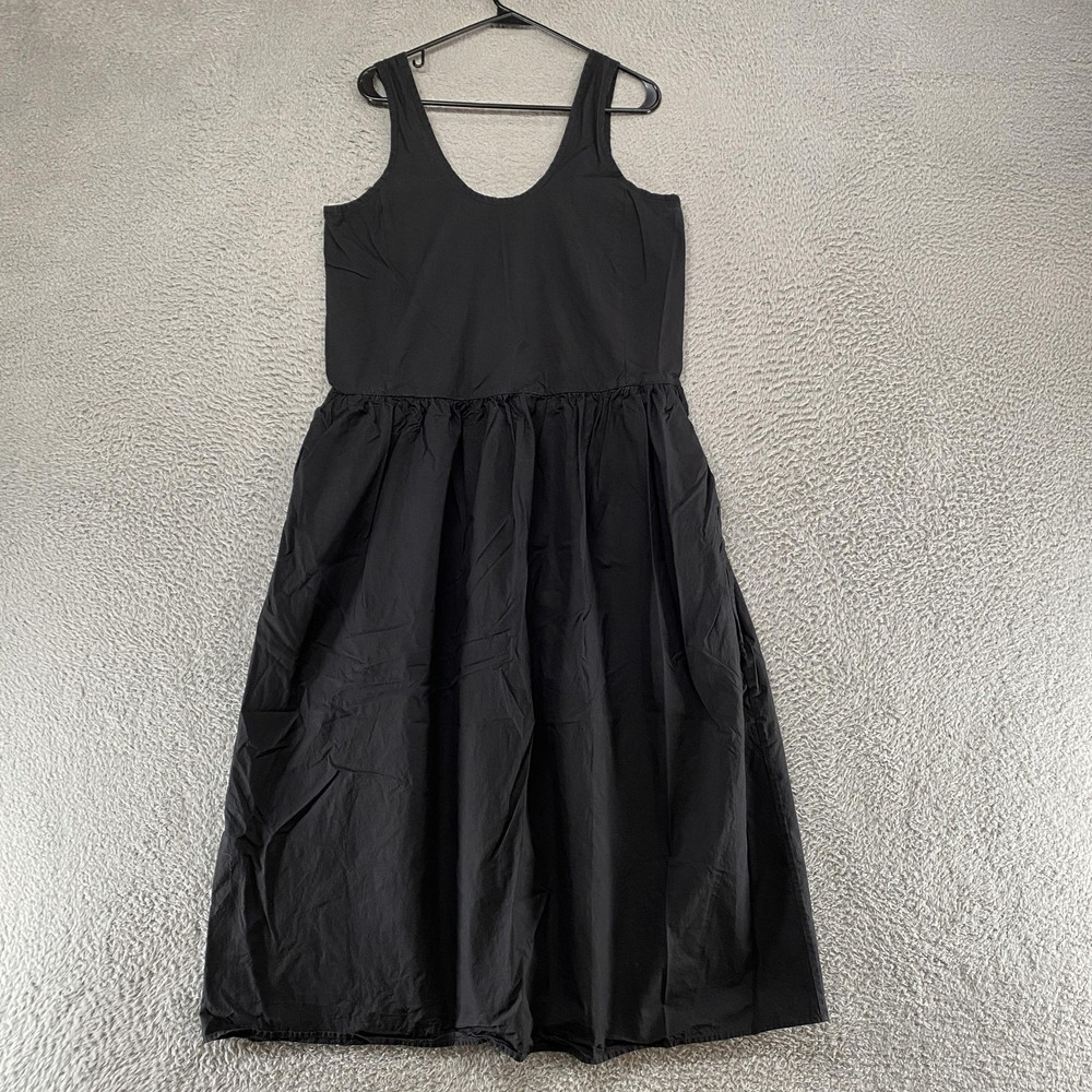Everlane Tank Maxi Dress Womens M Black 100% Cotton Scoop Neck Minimalist - Picture 10 of 12